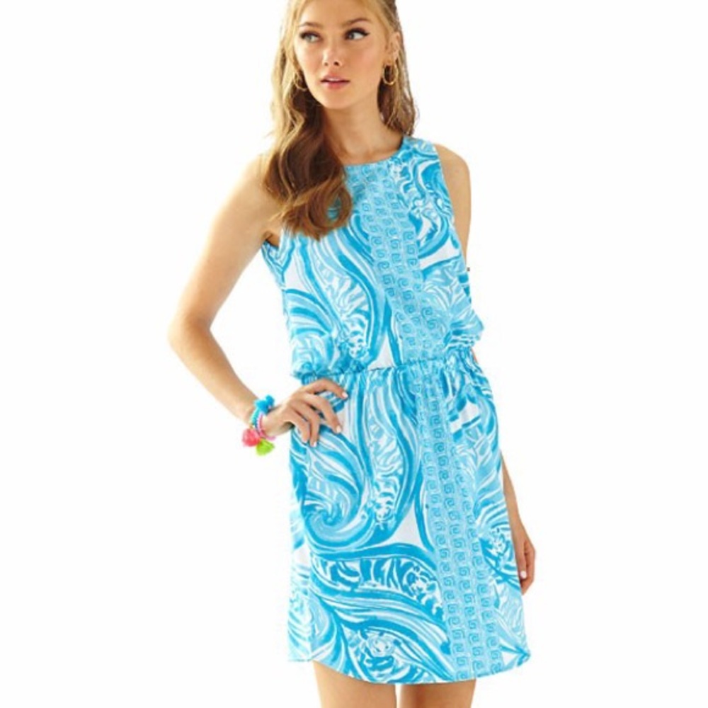 Lilly Pulitzer Windward Dress White Sea Ruffles